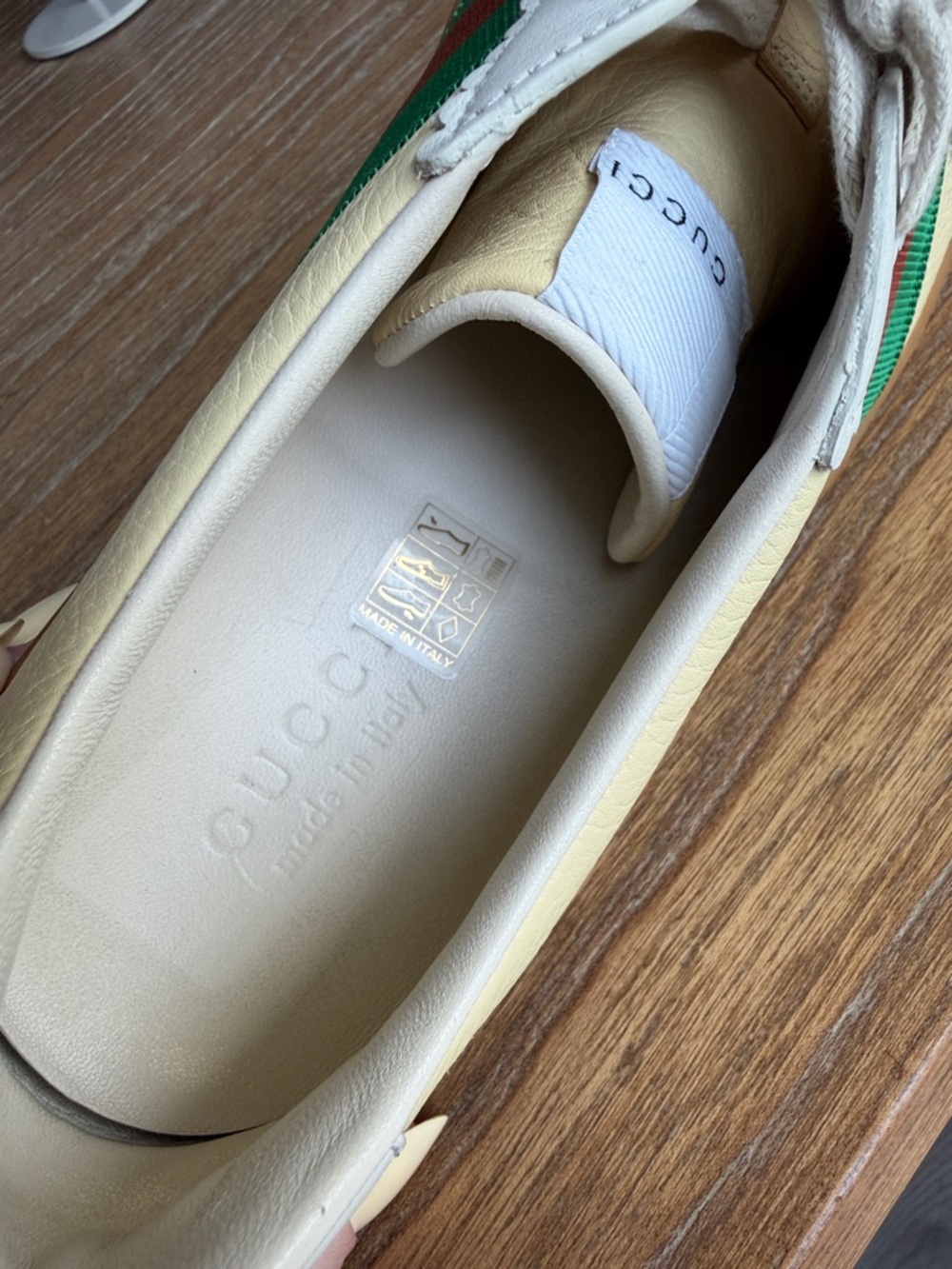 Gucci G74 Web Low ‘Oatmeal’ Sneakers - Picture 5 of 9